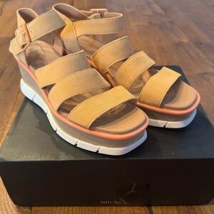 Sorel Tan Wedge Shoes with Sporty Design NWOT